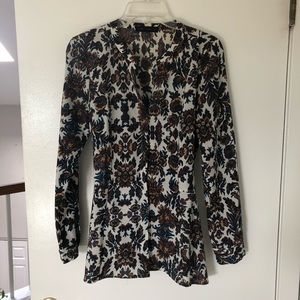 Long sleeve floral blouse